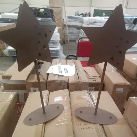 2 BOXES CONTAINING ABELLA XMAS DECORATIVE CANDLE HOLDERS