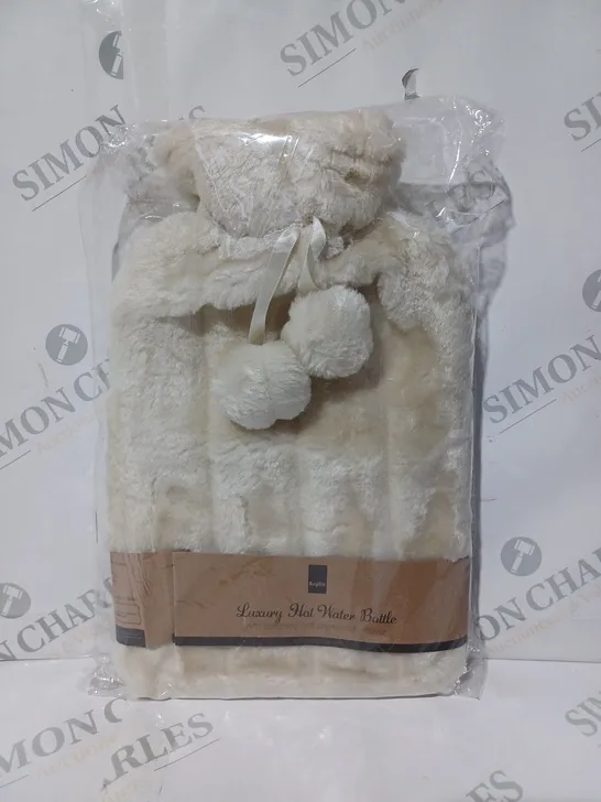 KEPLIN LUXURY HOT WATER BOTTLE IN CREAM