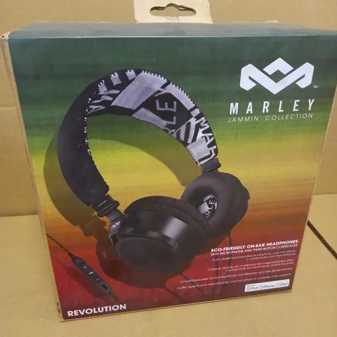 MARLEY NOISE-ISOLATING ON-EAR HEADPHONES JAMMIN COLLECTION EM-JHO23-MI