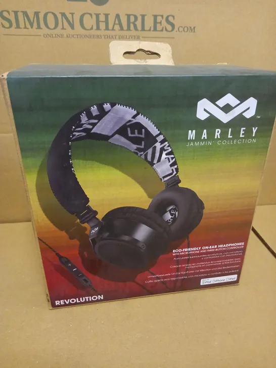 MARLEY NOISE-ISOLATING ON-EAR HEADPHONES JAMMIN COLLECTION EM-JHO23-MI