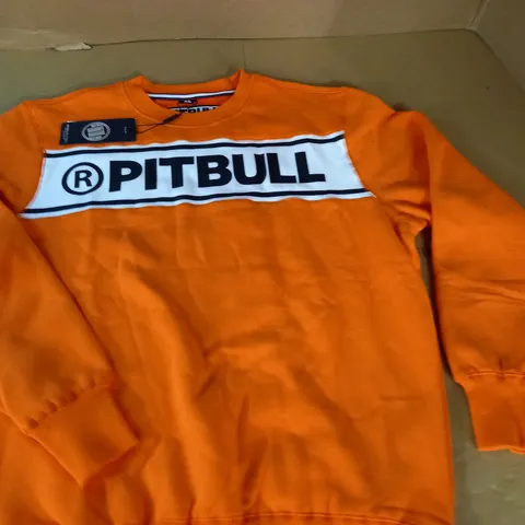 PITBULL WESTCOAST CREWNECK POTOMAC JUMPER IN ORANGE - XL