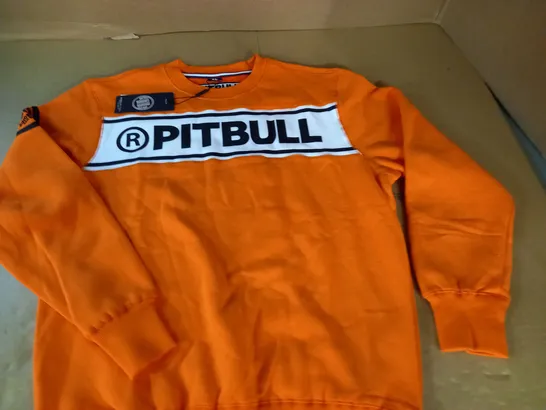 PITBULL WESTCOAST CREWNECK POTOMAC JUMPER IN ORANGE - XL