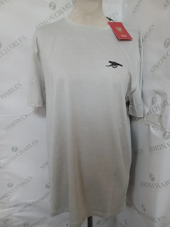 ARSENAL LEISURE SPACE DYE T-SHIRT IN GREY SIZE M