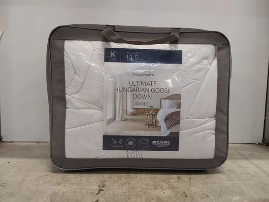 BAGGED SNUGGLEDOWN SUMPTUOUS HUNGARIAN GOOSE DOWN DUVET // KING SIZE, 13.5 TOG (1 ITEM)