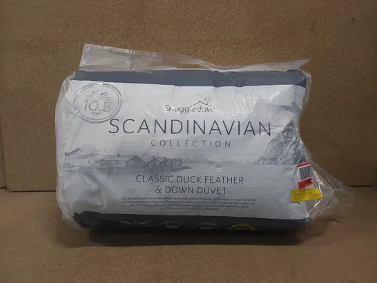 BAGGED SNUGGLEDOWN SCANDINAVIAN DUCK FEATHER & DOWN DUVET 10.5 TOG // SIZE: KING 