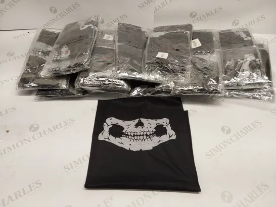 APPROXIMATELY 20 PACKS OF SKULL THEMED MASKS 