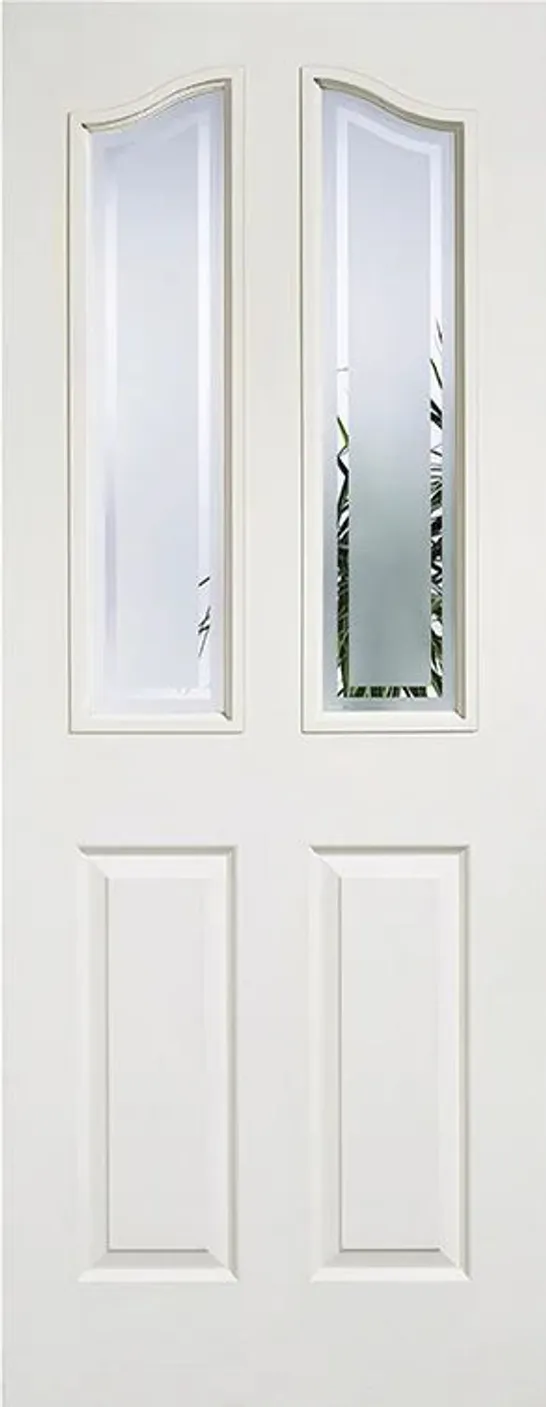 BOXED MAYFAIR 2L GLAZED WHITE INTERNAL DOOR (1 BOX)