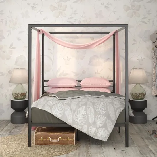 BOXED TOULOUSE METAL CANOPY BED FRAME // SIZE: SUPERKING (1 BOX)