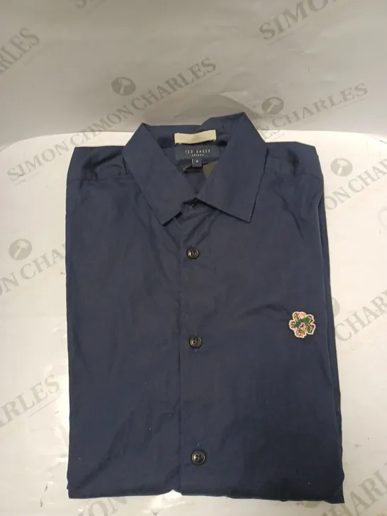 TED BAKER LONDON SHIRT IN NAVY - SIZE 2 