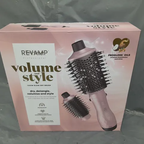 2 X BOXED REVAMP PROFESSIONAL VOLUME AND STYLE 1200W BLOW DRY BRUSH 