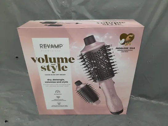 2 X BOXED REVAMP PROFESSIONAL VOLUME AND STYLE 1200W BLOW DRY BRUSH 