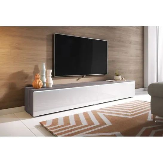 BOXED DOYAL TV STAND FOR TVS UP TO 78" - PINE/WHITE (1 BOX)