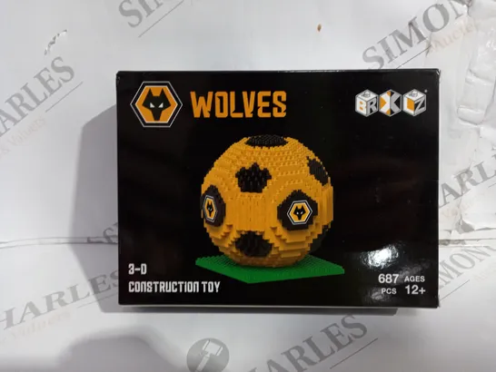 BOXED WOLVES FOOTBALL CLUB CONSTRUCTION TOY 