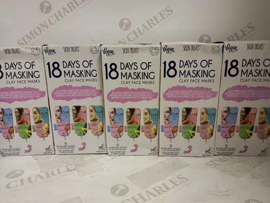 5 X SKIN TREATS 18 DAYS OF MASKING SETS