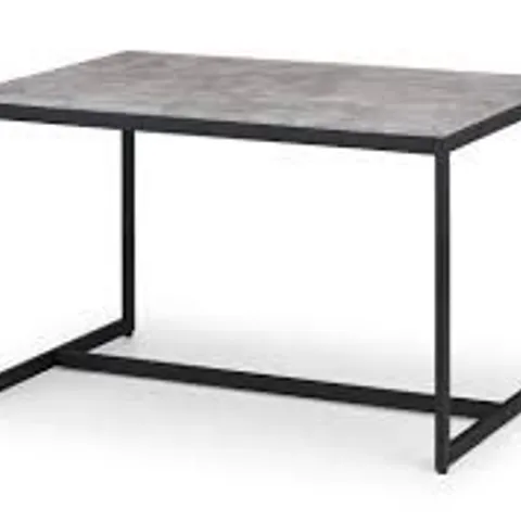 BOXED STATEN DINING TABLE - BLACK/CONCRETE