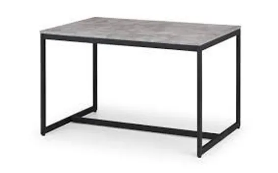 BOXED STATEN DINING TABLE - BLACK/CONCRETE