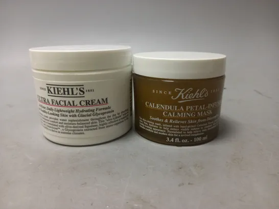 LOT OF 2 KIEHL'S ULTRA FACIAL CREAM 125ML AND CALENDULA PETAL-INFUSED CALMING MASK 100ML