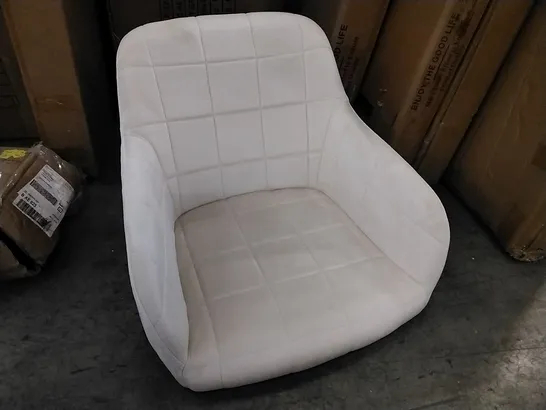 BOXED SET OF 2 CREAM VELVET DINING CHAIRS 