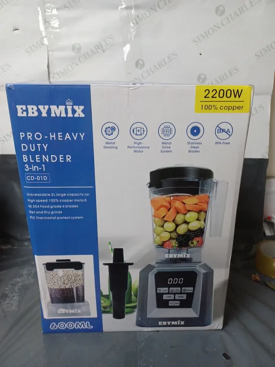 EBYMIX 3-IN-1 PRO-HEAVY DUTY BLENDER 2200W