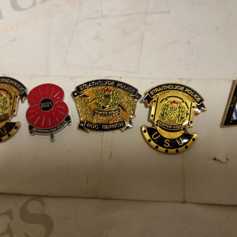 LOT OF 5 POLICE PIN BADGES