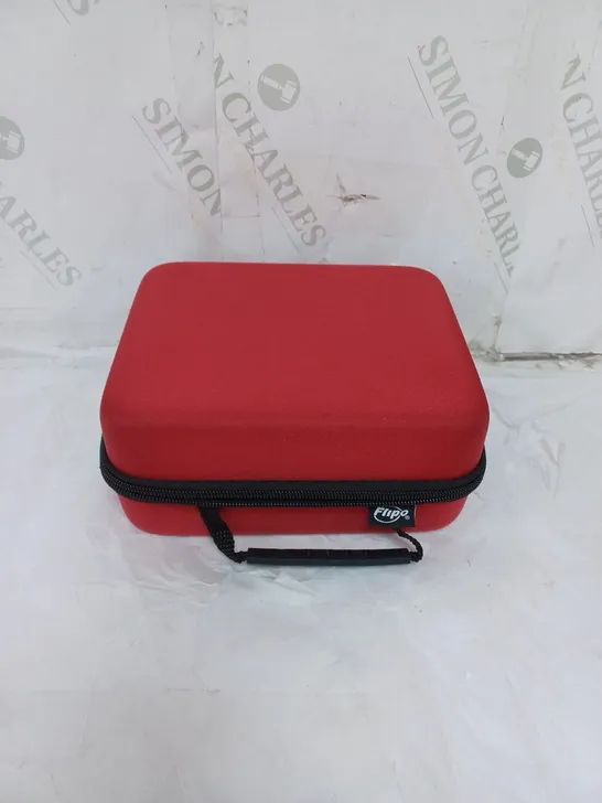 BOXED LOT OF 2 RED STORAGE CASES BY FLIPO