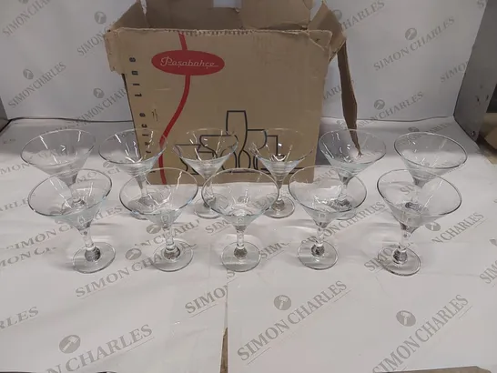 BOX OF 11x MARTINI GLASSES