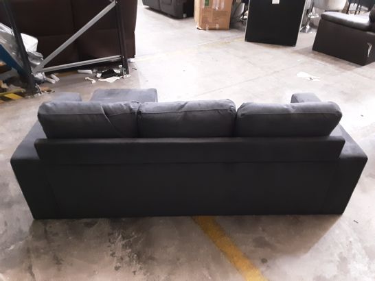 DESIGNER GREY FABRIC 3-SEATER SOFA