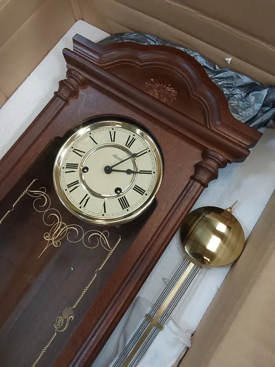 BOXED WOOD WALL CLOCK (1 BOX)