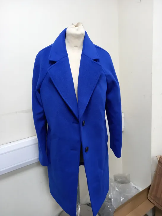 WOMENS M&S DOWN COAT SIZE 8 ELECTRIC BLUE 