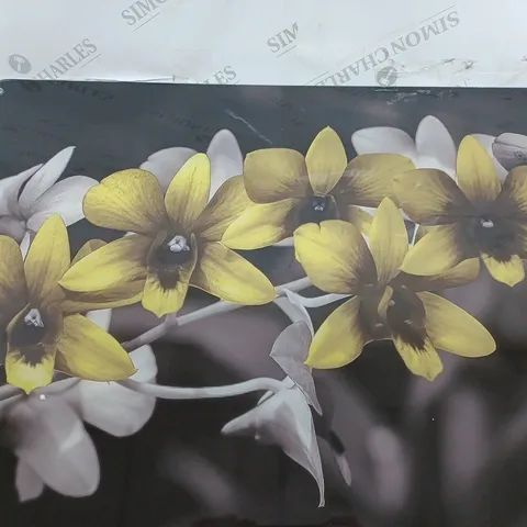 WALLART LIFESTYLE ORCHID PHOTOGRAPHIC PRINT YELLOW 50 X 70CM