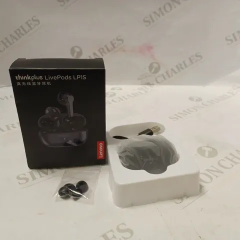 BOXED LENOVO THINKPLUS LIVEPODS. EARBUDS WITH ACCESSORIES - BLACK