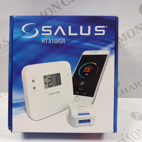 BOXED SALUS RT310ISR INTERNET CONNECTED LCD ROOM THERMOSTAT WITH 16A WIRELESS RELAY