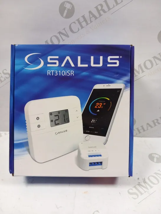 BOXED SALUS RT310ISR INTERNET CONNECTED LCD ROOM THERMOSTAT WITH 16A WIRELESS RELAY