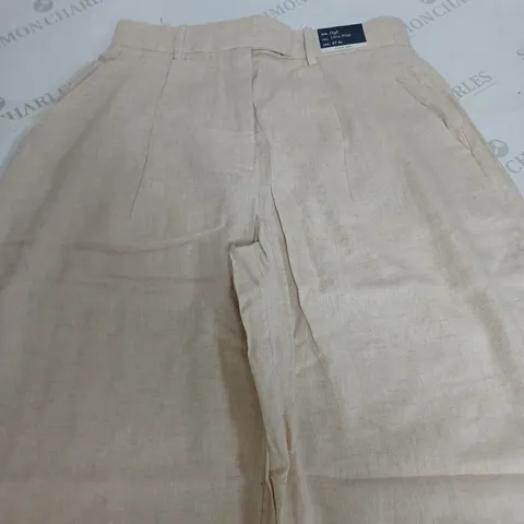 ABERCROMBIE & FITCH HIGH ULTRA WIDE TROUSERS IN CREAM - 27/4S