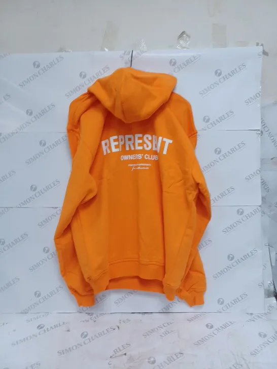 REPRESENT OWNERS CLUB HOODIE - ORANGE MEDIUM 