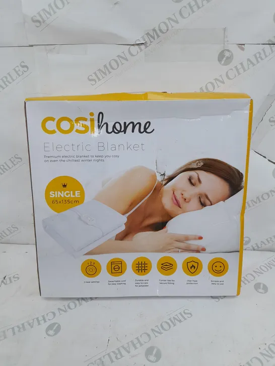 BOXED COSIHOME ELECTRIC BLANKET IN WHITE