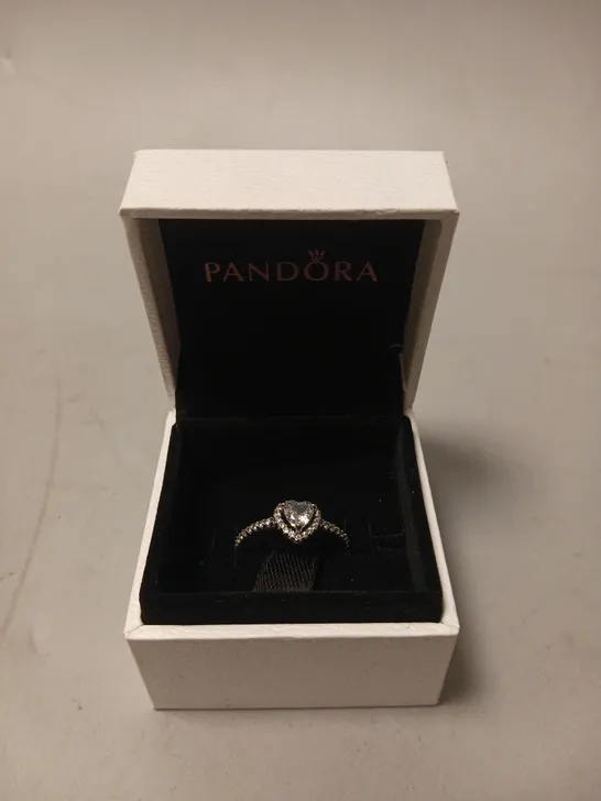 PANDORA ELEVATED HEART RING 