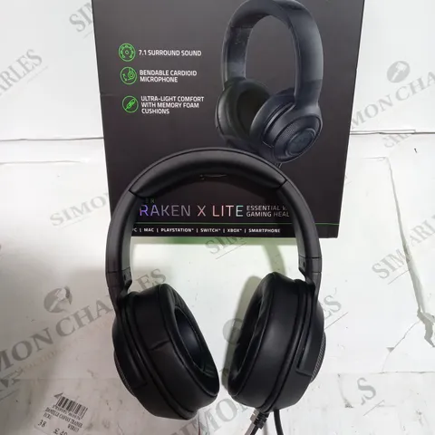 BOXED RAZER KRAKEN X LITE WIRED GAMING HEADSET - BLACK