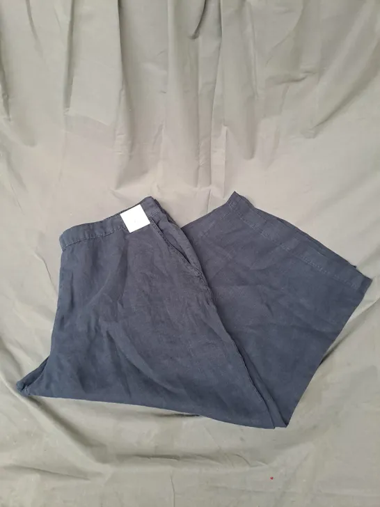 SEASALT CORNWALL MERRIVALE WIDE CULOTTE TROUSERS IN MARITIME BLUE SIZE 18