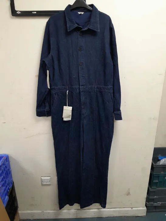 JIGSAW TAILORED DENIM JUMPSUIT - UK 16