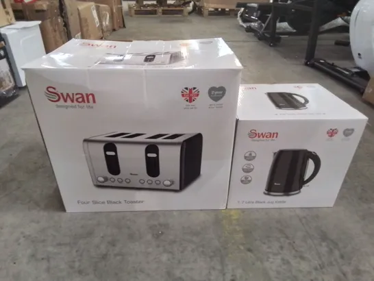 BOXED SWAN KETTLE & TOASTER 4-SLICE TWIN PACK RRP £49