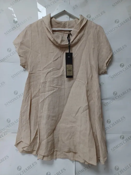 PHASE EIGHT LADIES SHORT SLEEVE TOP BEIGE SIZE 14