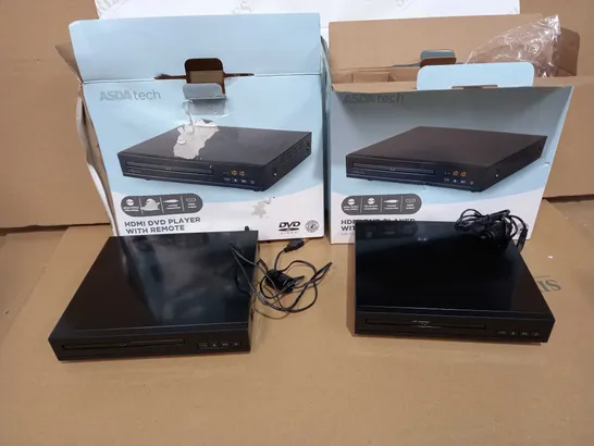 2 ASSORTED HDMI DVD PLAYERS WITH REMOTE