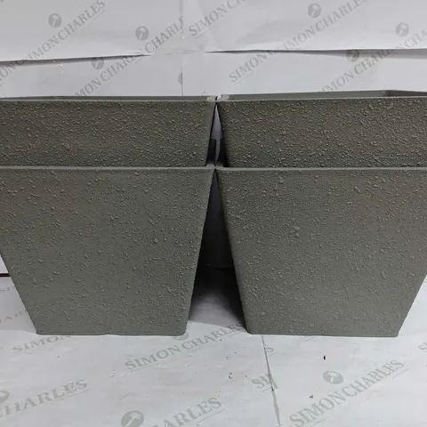 FLOURISH SET OF APPROX 4 URBAN PLANTERS - STONE