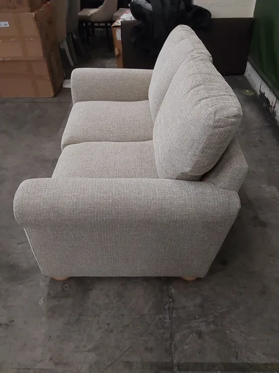 DESIGNER FABRIC UPHOLSTERED SMALL 2 SEATER SOFA