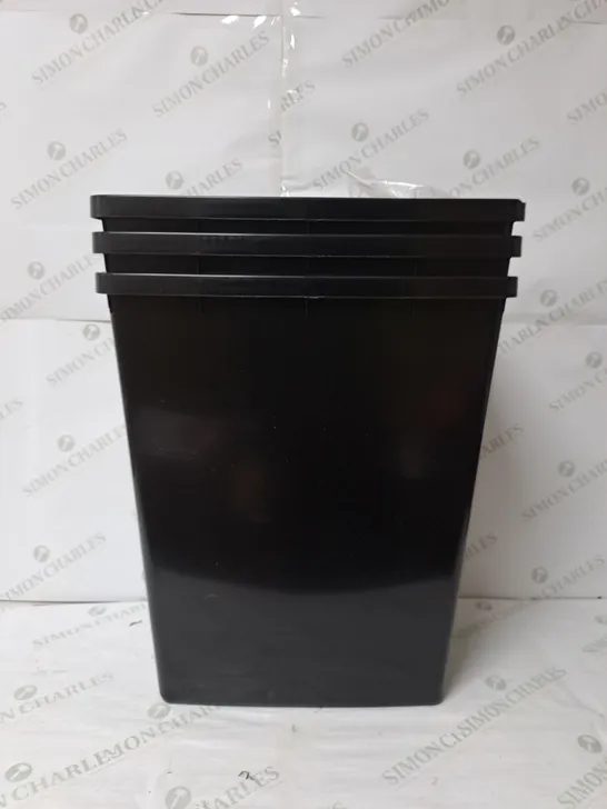 BOXED SET OF 3 RECYCLING UTILITY BINS 40L RRP £32.99