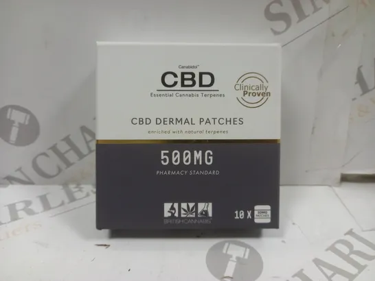 BOXED CBD OIL DERMAL PATCHES 500MG (10X50MG )