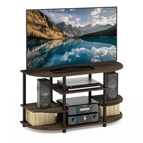 BOXED MATHA 107CM TV STAND - COLUMBIA WALNUT FINISH