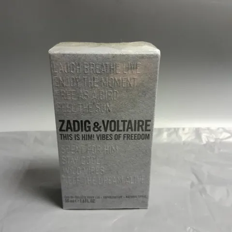 SEALED ZADIG & VOLTAIRE THIS IS HIM! VIBES OF FREEDOM EAU DE TOILETTE 50ML