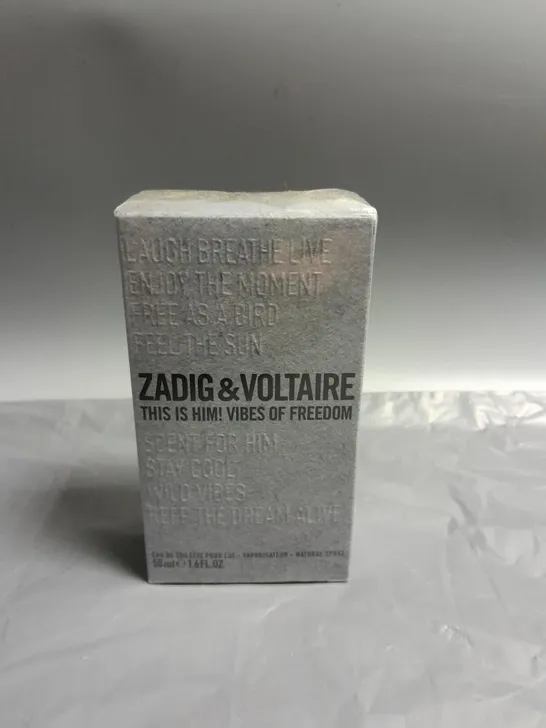 SEALED ZADIG & VOLTAIRE THIS IS HIM! VIBES OF FREEDOM EAU DE TOILETTE 50ML